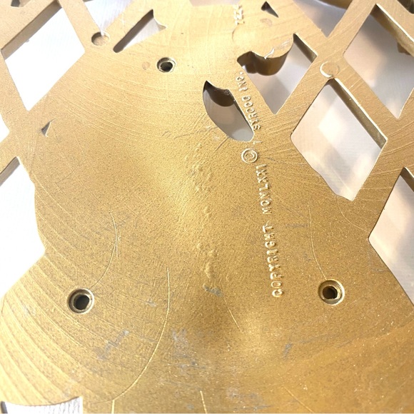 Vintage Hollywood Regency Gold Wall Plaque Decor Hanging MCM MidMod Maximalism - Picture 7 of 7